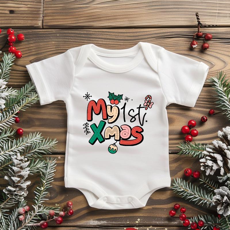 Product Introduction of Baby Vest First Christmas 100% Super Soft Cotton 3