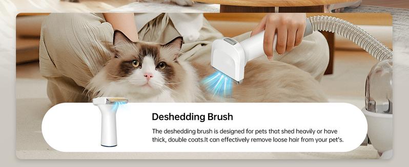 Product Introduction of Dog Grooming Kit with Vacuum,Dog ClippersVacuum,12000Pa Powerful Suction 99% Pet Hair,Pet Grooming Vauum Kit with 7 Proven Tools for Shedding. Purchasing This Product Will Come with A Complimentary Exquisite Gift. 5