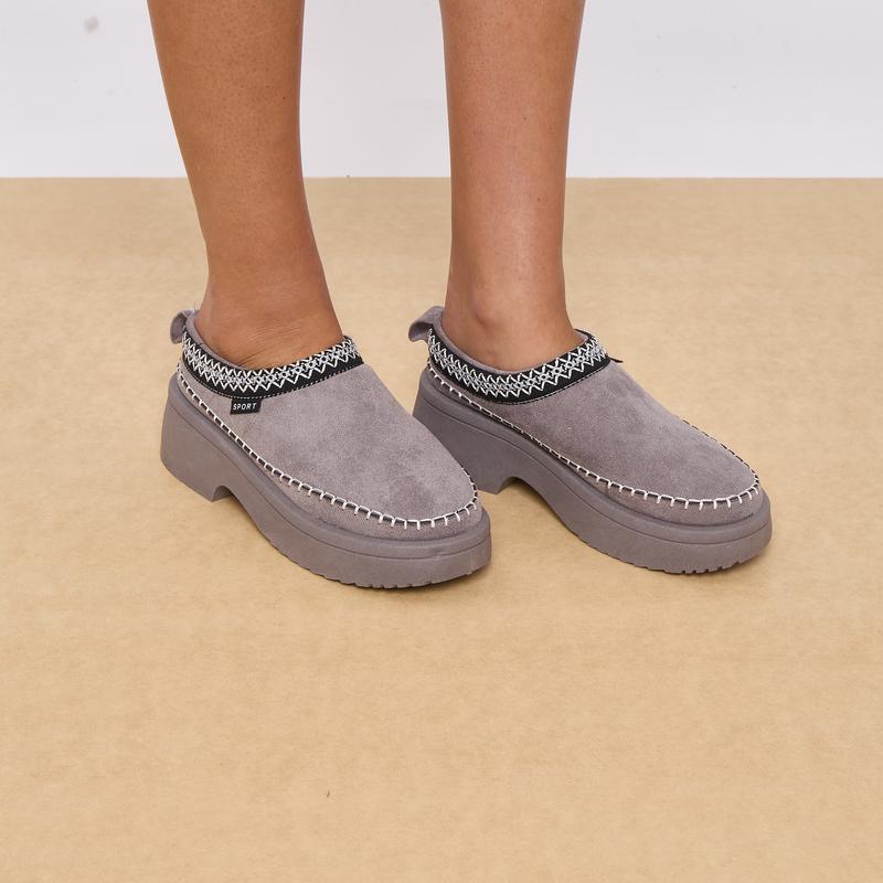 WOMENS SLIP ON WARM SLIPPERS FAUX FUR LINED LADIES in OUT DOOR SLIPPERS SHOES BOOTS Girl Footwear 8