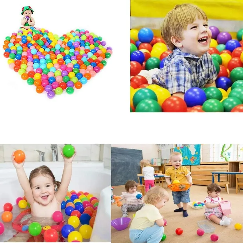 100 X Playballs, Crush-Proof, Colourful Pit Balls for Kids Baby-Approved Multi-Pack Toddler Ball Pit, Smooth Plastic Balls, No Sharp Edges, Non-Toxic & BPA Free 2