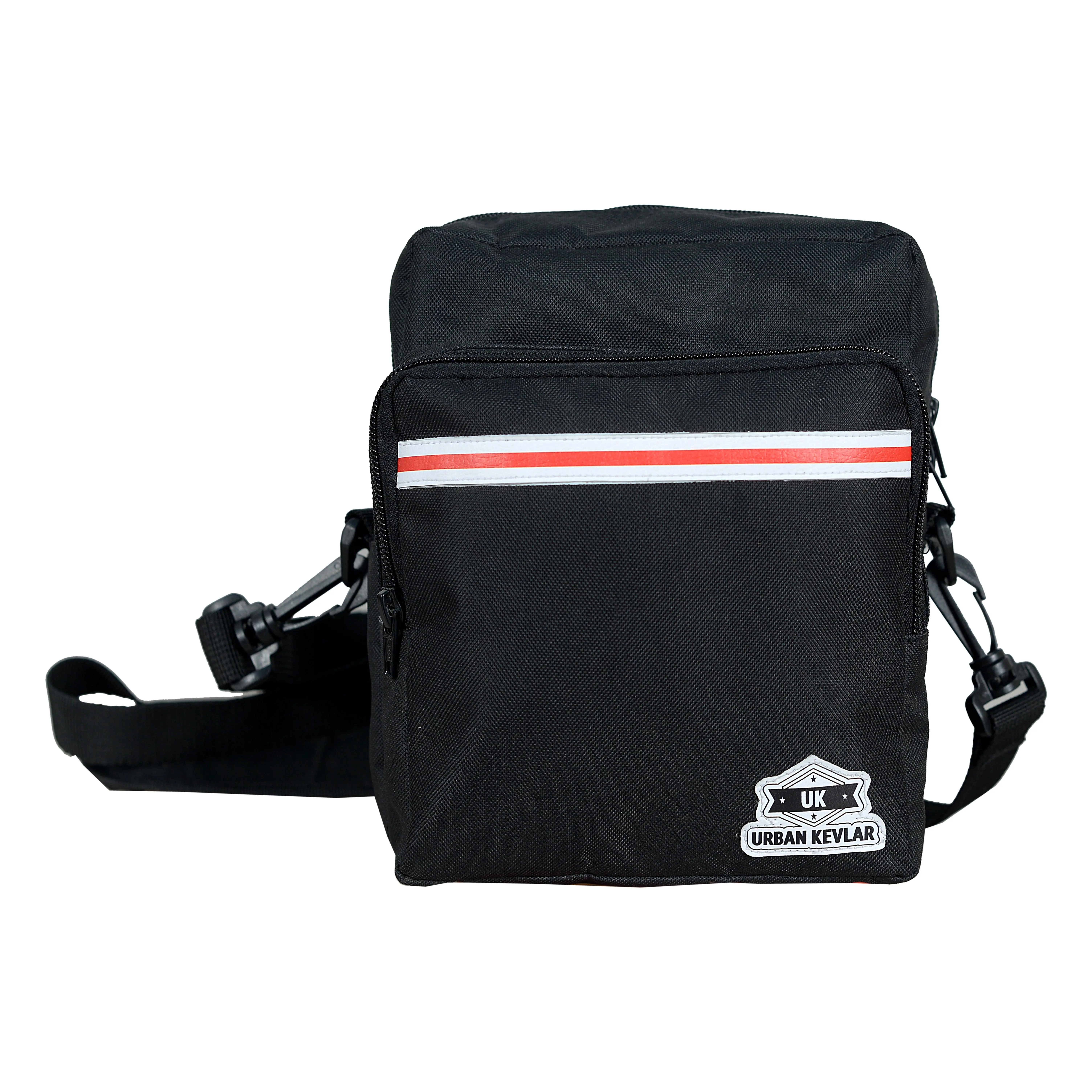 Urban Kevlar Crossbody Bag - Durable & Lightweight Travel Shoulder Bag with Multiple Pockets in Black