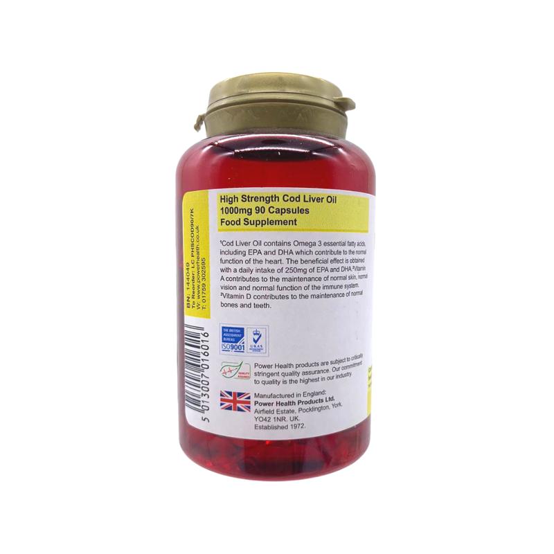 Power Health High Strength Cod Liver Oil 1000mg - 90 capsules 1