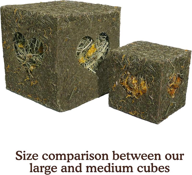 Naturals ‘I Love Hay’ Forage Cube, Treat & Toy for Small Animals, Large 1