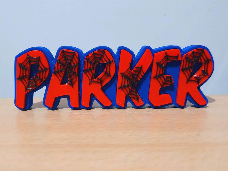 Spider Man-Inspired 3D Name Plate, Personalised Desk Display for Gamers and Fans 2