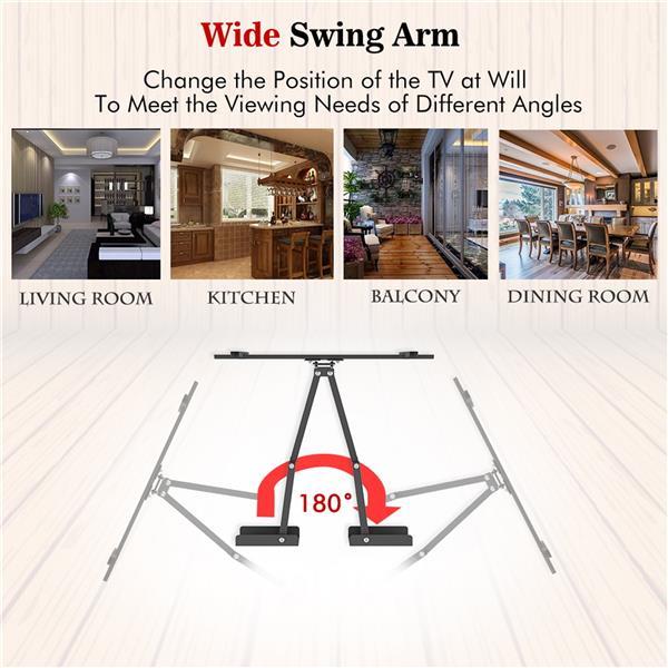 Product Introduction of TMSS-104 32"-70" Corner Full Motion Articulating TV Wall Mount Bracket Max Weight 50Kg VESA 600*400 34