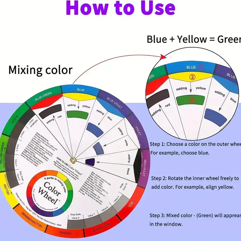 Creative Colour Wheel - 9" Paint Mixing & Learning Guide 3