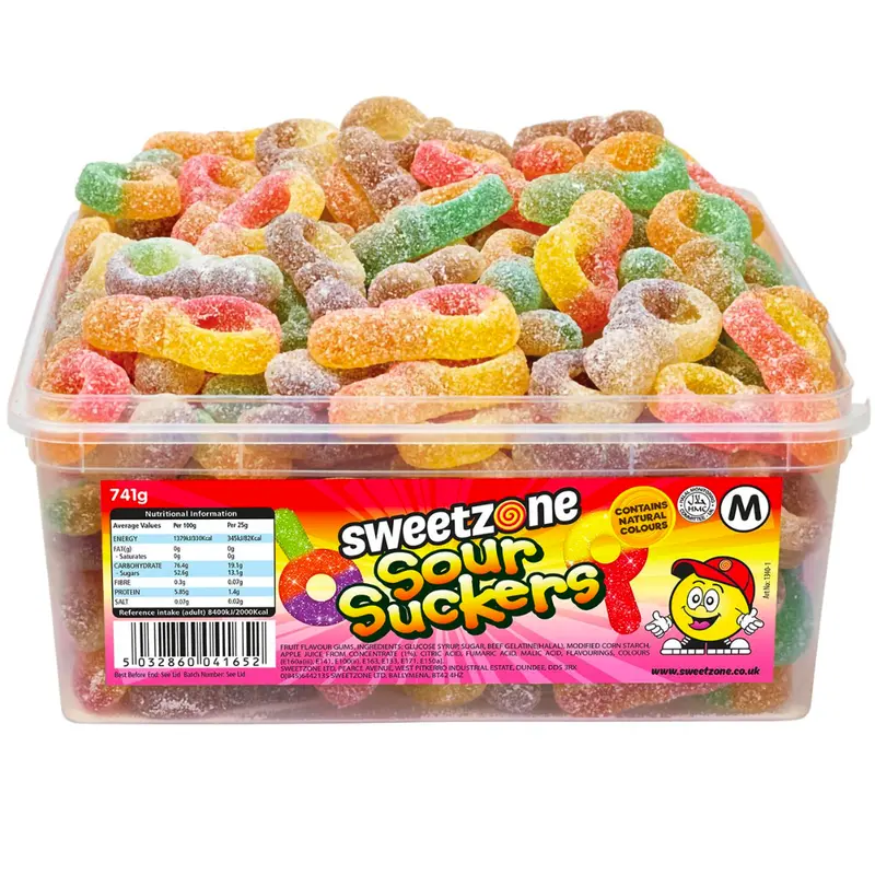 Sweetzone Tub Sour Suckers (741g) 0