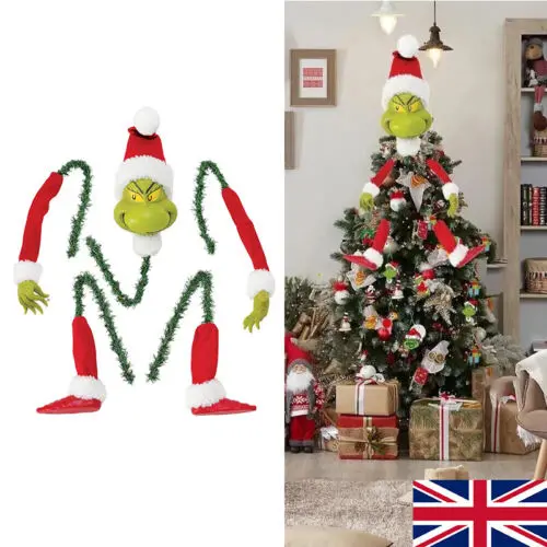Grinch Arm Leg Head Ornaments Holder Christmas Tree Decorations Xmas Party Gift Plastic 1