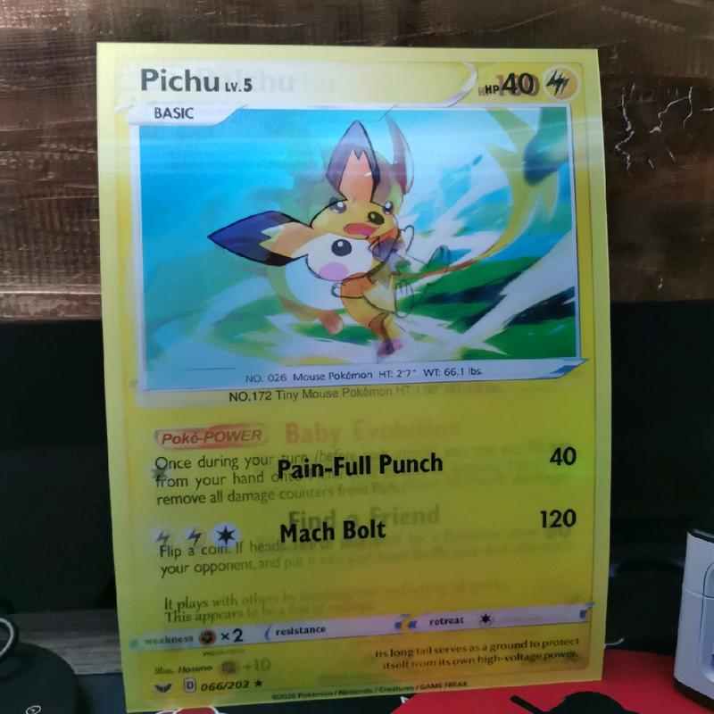 3D lenticular poster of Pokemon CARD DESIGN Pichu, Pikachu and Raichu Decor Room Wall Print 4