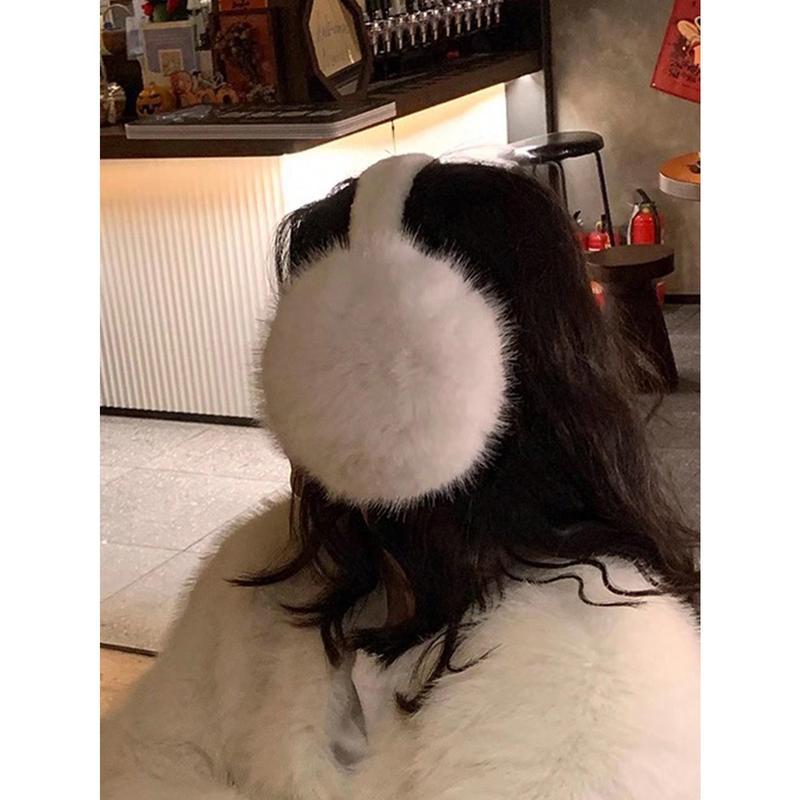 FADZOYLE 1pc Winter Earmuffs Foldable Muffs Fluffy Fluffy Ear Windproof Warmers Cute Ear Covers Adjustable Headband With Fuzzy Thermal Lined Furry Winter Earmuffs Outdoor Sport Skiing 1