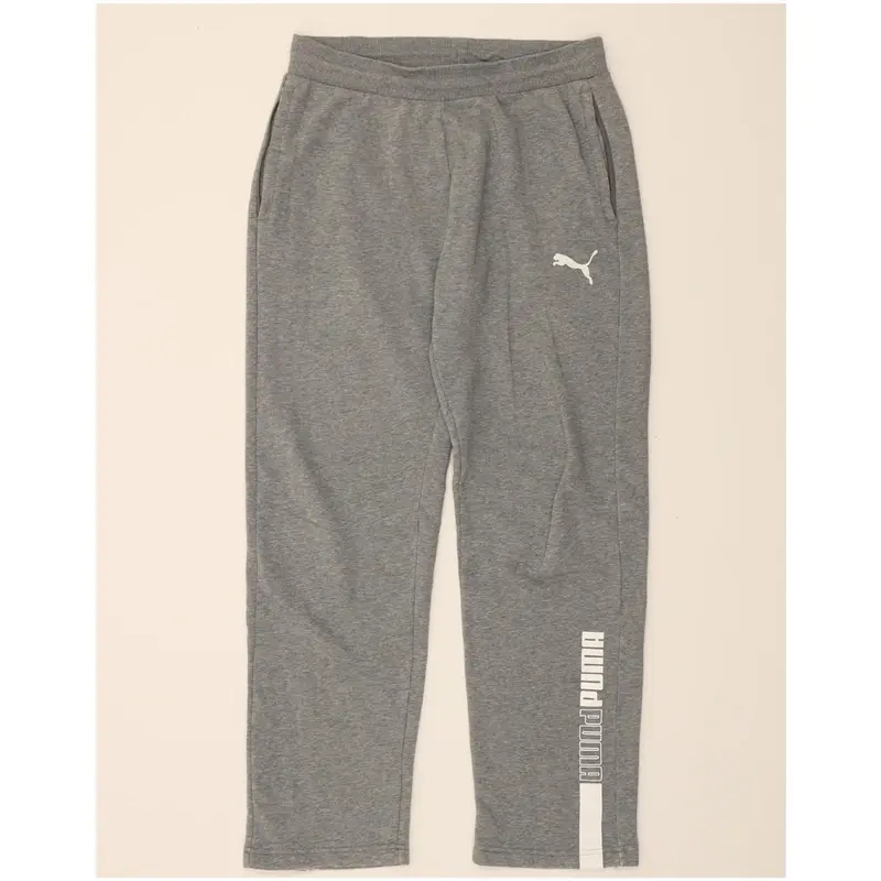 Pre-Owned Vintage PUMA Mens Graphic Tracksuit Trousers Large  Grey 0