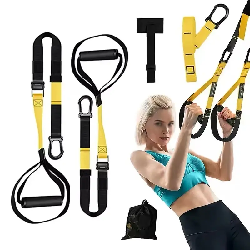 Suspension Trainers Suspension Training Strap Fitness Strength Power Suspension Trainer Adjustable Yoga Strap Wall Mount Professional Trx Tensioner