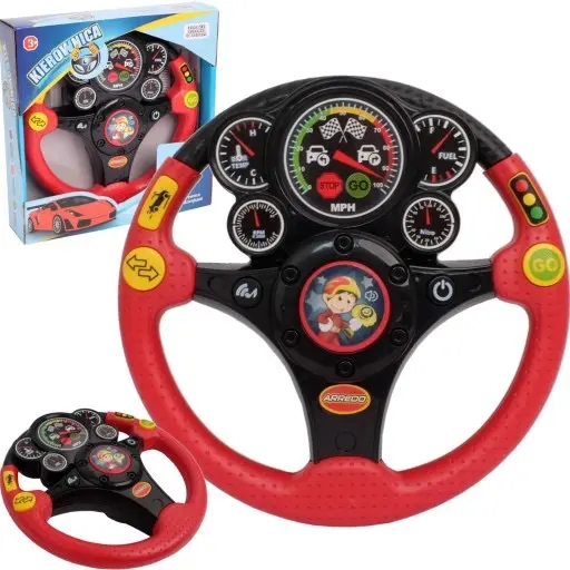 Kids Musical Vibrating Plastic Toy Car Steering Wheel - Perfect Bday Gift for Boys & Girls - Educational Musical Toy for Kids 5