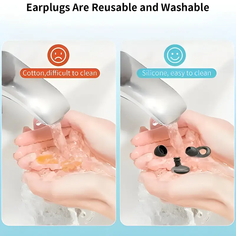 Ear Plugs for Sleep – Super Soft, Reusable Hearing Protection in Flexible Silicone for Noise Reduction & Flights - 8 Ear Tips in XS/S/M/L - 26dB Noise Cancelling - Black Best plugs for sleeping UK Noise cancelling Reusable ring doorbell wireless hangover 7