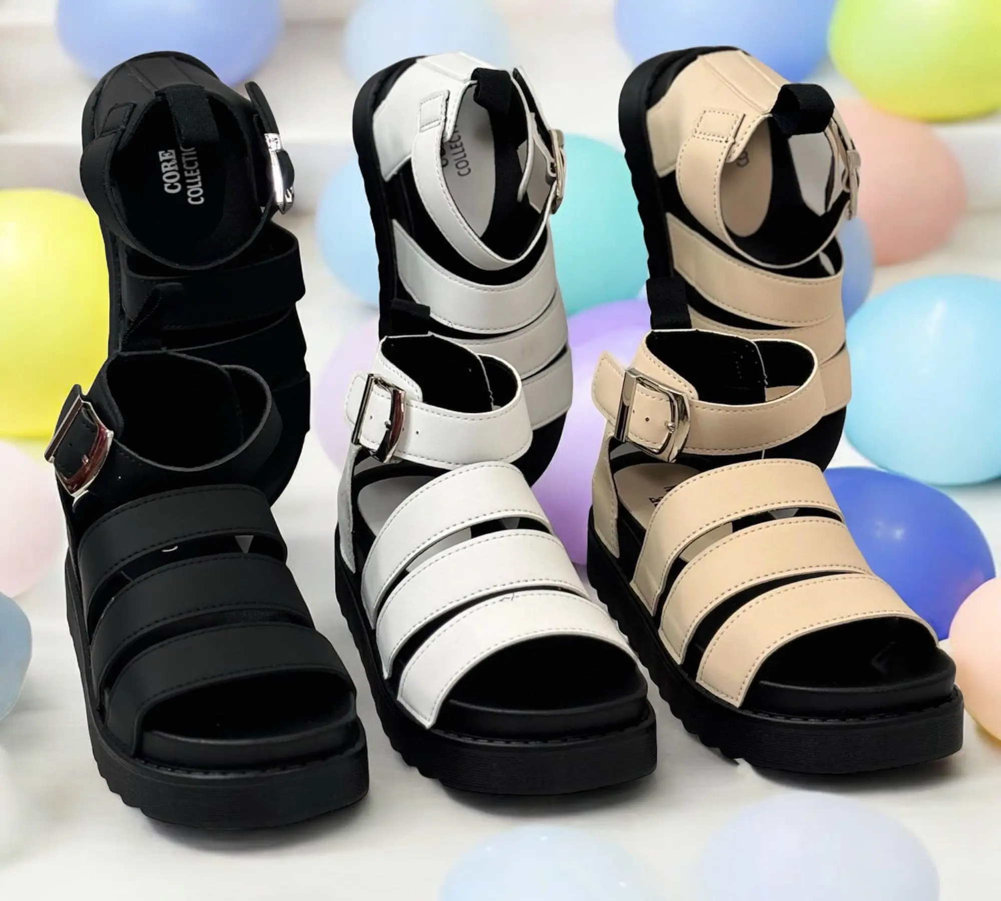 KIDS  SUMMER GLADIATORS STYLE COMFORTABLE  PLATFORM SANDLES PERFECT FOR YOUNG GIRLS