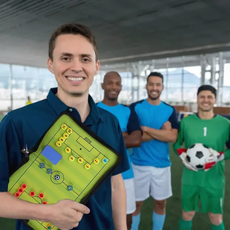 Magnetic Football Tactics Board Coaching Tactic Training Board Book Folder A3 6
