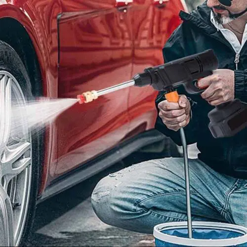 2 Battery Portable Cordless Car High Pressure Washer Jet Water Wash Cleaner Gun 6