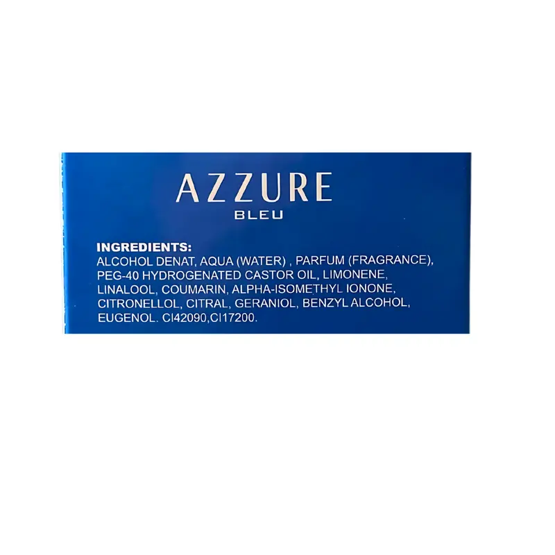 Azzure Bleu Men's Aftershave Eau de Toilette Spray 100ML 7
