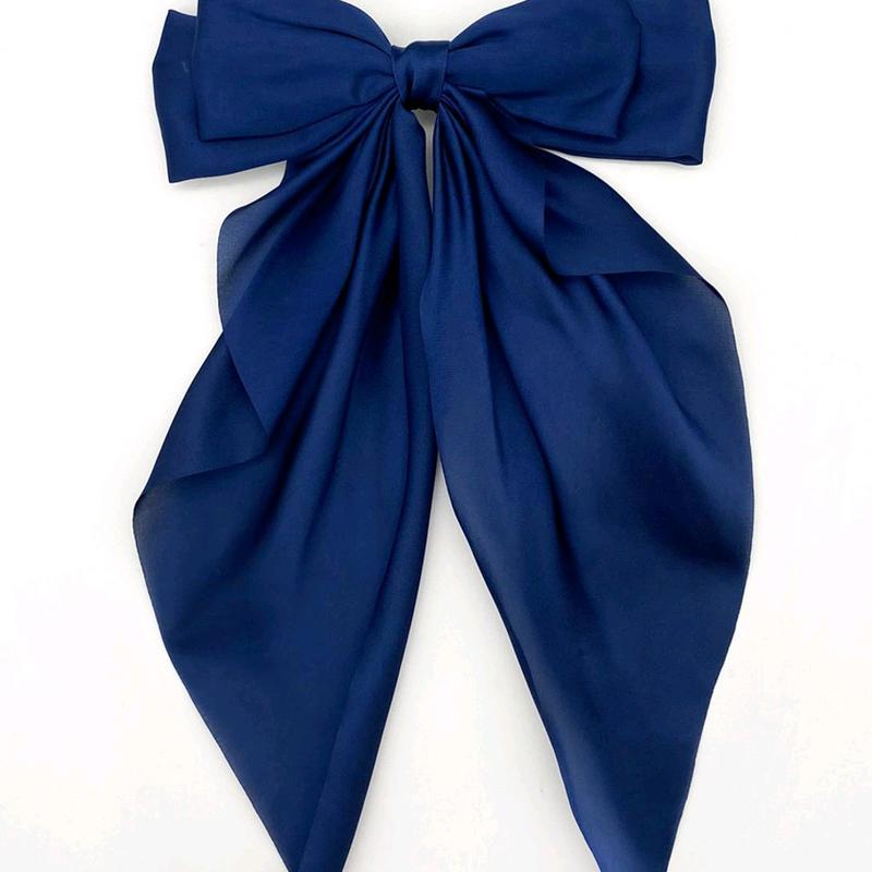oversized satin hair bow clip 3