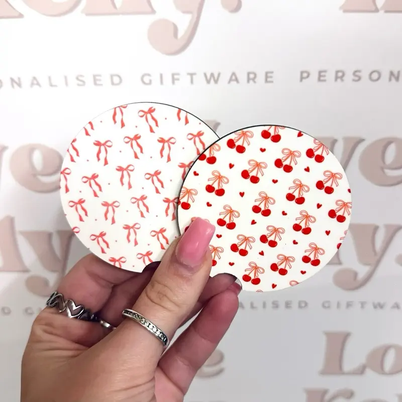 Patterned car coaster