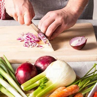 2 Bamboo Wood Chopping Board 30 x 20cm - Non-Slip Surface, Lightweight and Easy to Handle   Kitchen Knives Sturdy Wooden 4
