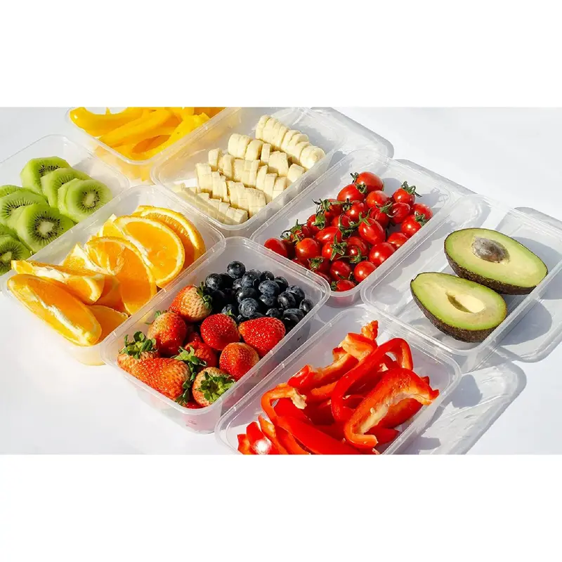 50 X 500ml Plastic Storage Food Soup Containers- Clear Disposable Heavy Duty Airtight Food Storage Boxes Kitchen Set Utensils 3