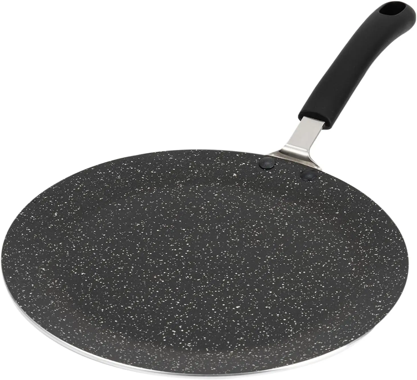 Induction Base Non-Stick Chapatti and Indian Flatbread Pan Tawa Tava Roti Crepe Pan Pancake Dosa Pan, Aluminium, Black/Suitable for Induction, Electric & Gas Hobs Dishwasher Pan