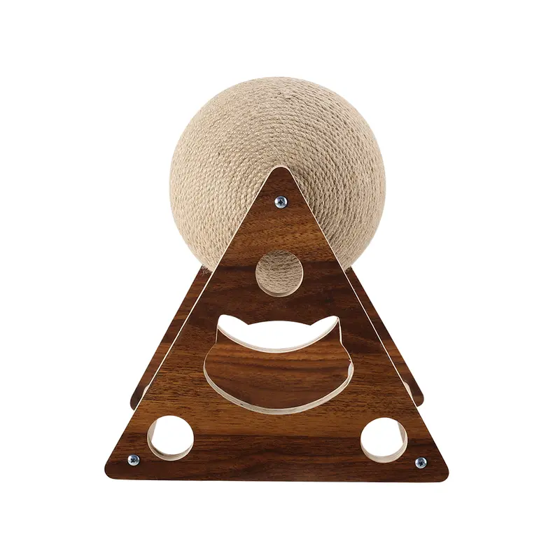 Livingandhome 360-degree Rotatable Cat Scratching Ball Natural Sisal Board Scratcher Pet Toy - Furniture Protection & Claw Grinding 7