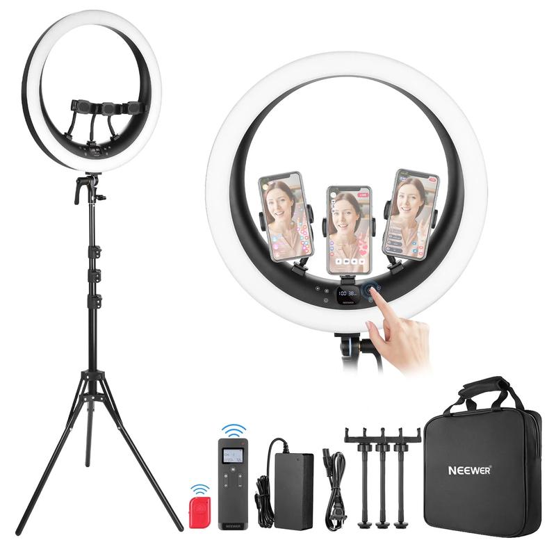 NEEWER RP19H 19 Inch LED Ring Light With 3 Phone Holders 0