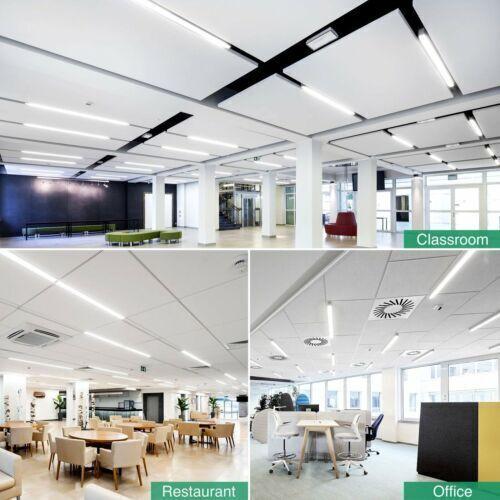 4FT LED Ceiling Lamp Office Strip Lights Shop Garage Batten Tube Light 4000K 2
