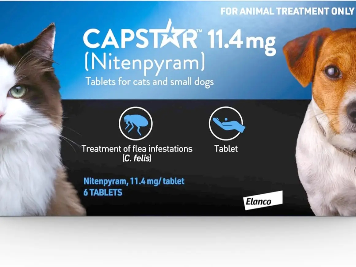 Capstar Flea Tablets for Dogs and Cats, Oral Medication for Flea Treatment, 11.4mg Nitenpyram, 1kg to 11kg