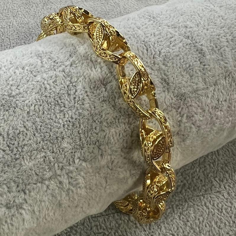 Tulip belcher bracelet gold plated 18 K uk 0