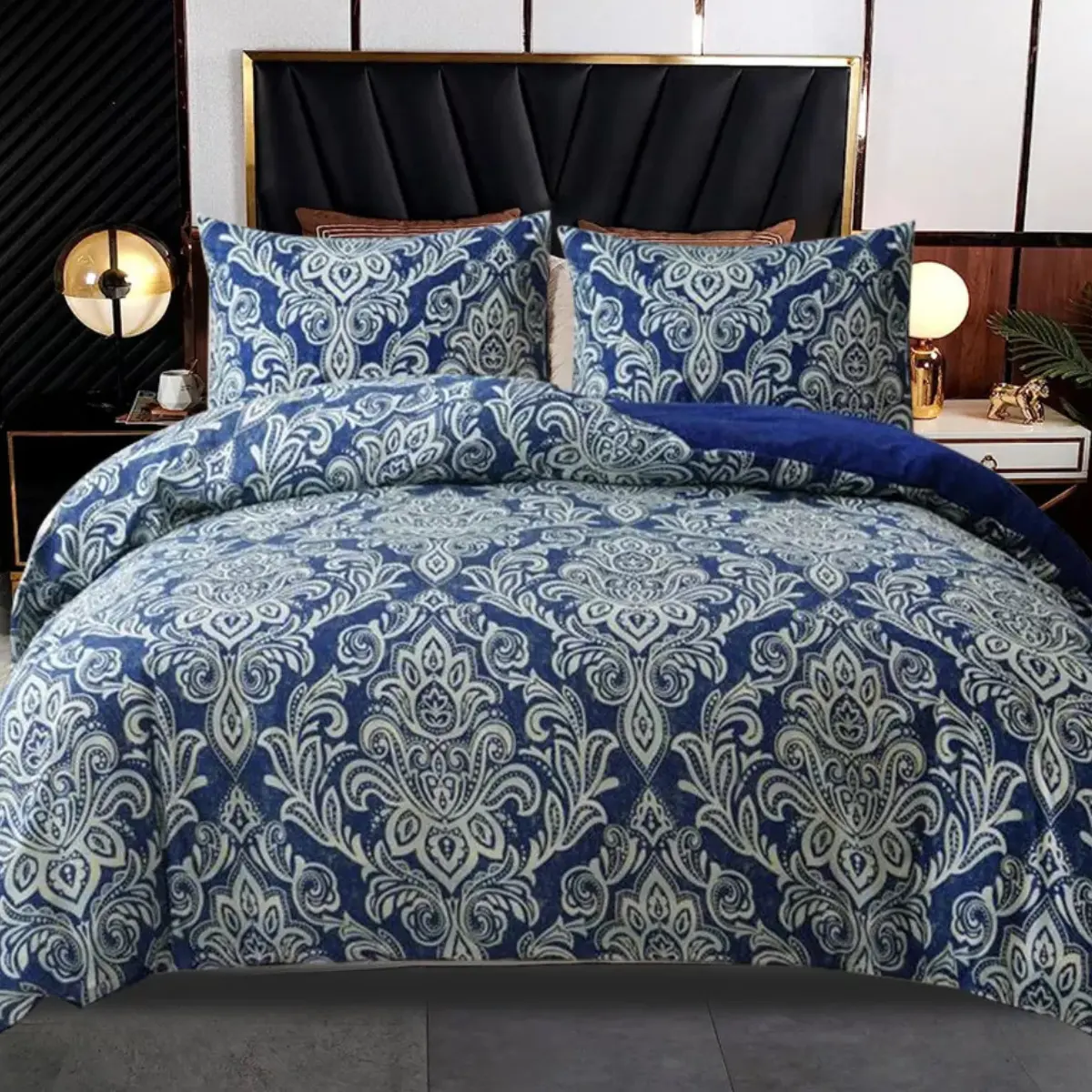 100% Rich Cotton Duvet Quilt Cover Bedding Set Double King & Super King Size