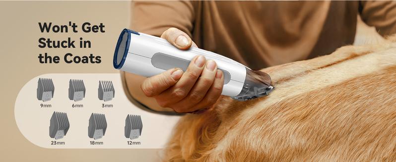 Product Introduction of Dog Grooming Kit with Vacuum,Dog ClippersVacuum,12000Pa Powerful Suction 99% Pet Hair,Pet Grooming Vauum Kit with 7 Proven Tools for Shedding. Purchasing This Product Will Come with A Complimentary Exquisite Gift. 9