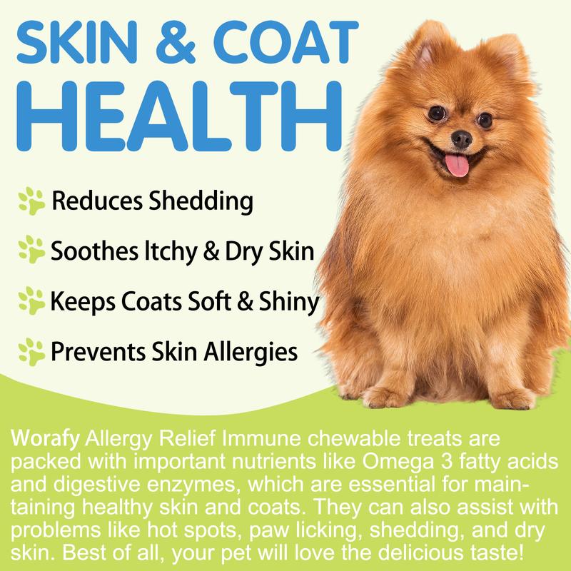 Worafy Allergy Relief Immune Chews for Dogs 9