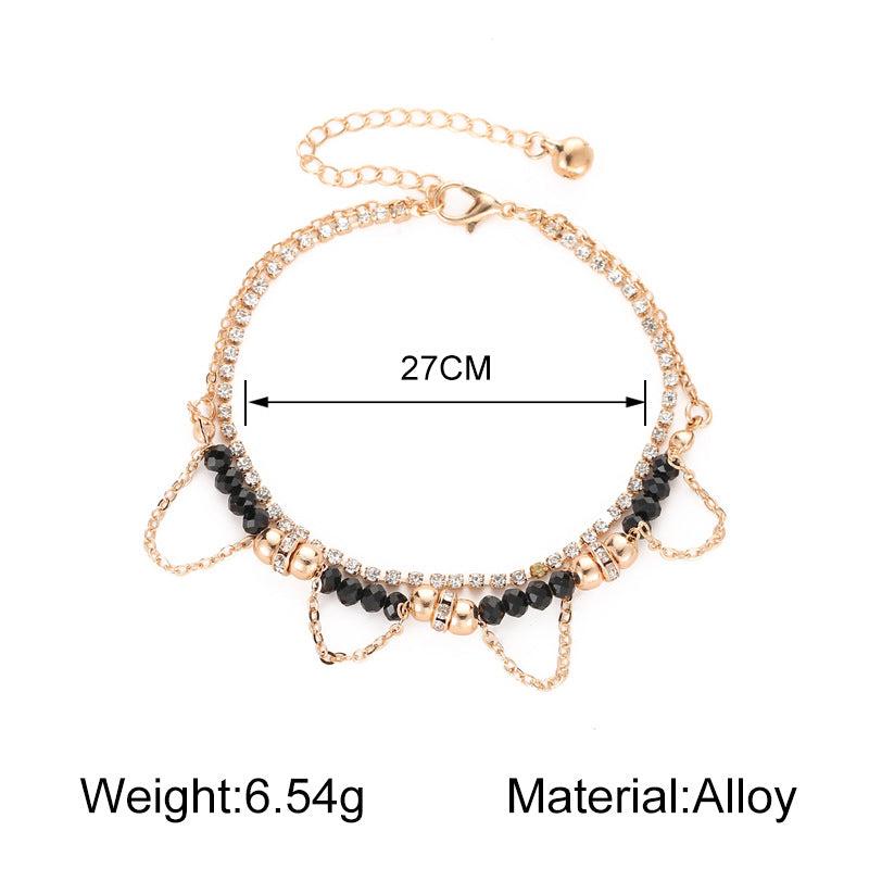 Ethnic Beaded Diamond Tassel Bracelet 1