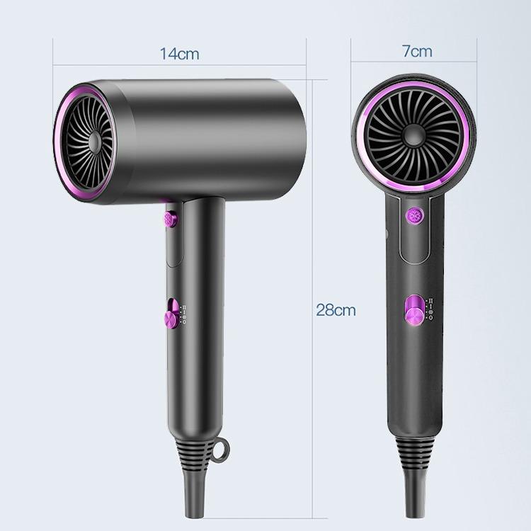 Foldable Fast Drying Hair Dryer, High Power Low Noise & Constant Temperature Blow Dryer, Negative Ionic Nourishing Hair Without Damage, Including Concentrator & Storage Bag & Hair Comb 6