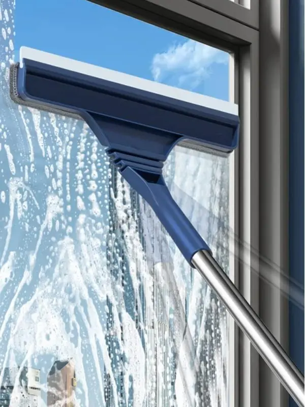 Professional Extendable Glass Cleaning Pole, 102-136cm, Squeegee Cleaner, Bendable Head, Professional Window Cleaning, Lightweight Cleaning Tool Adjustable 0