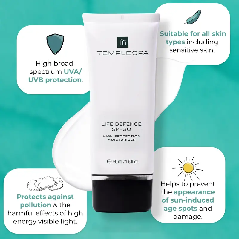 TEMPLESPA LIFE DEFENCE SPF 30 High Protection Moisturiser 4