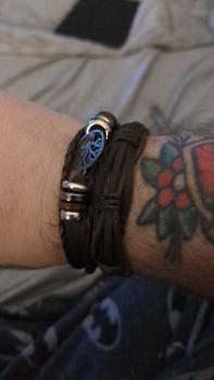 Product Review of Men's Vintage Adjustable Bracelet Set (6counts/set), Beaded & Braided & Hollow Out Tree Design for Party, Daily Birthday Gift from B**8 1