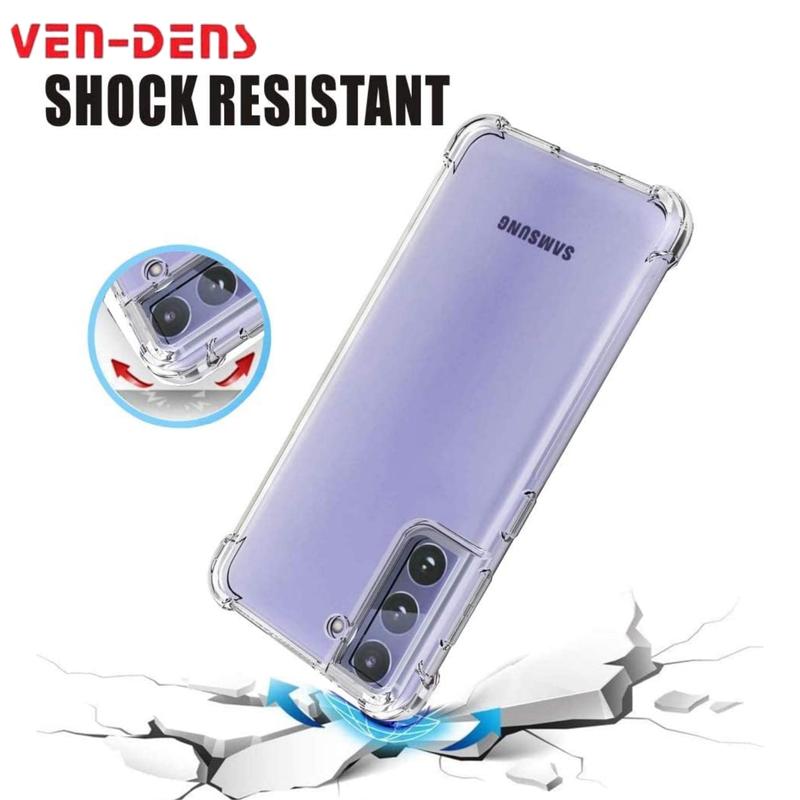Ven-Dens Samsung Galaxy S22 Ultra / S22+ / S22 TPU Clear Case Protective Cover with Reinforced Corners – Clear Accessories Protection Casing Shockproof Cellphone Smartphone Phonecase Devices Luxury Silicone Transparent Handheld Protective Case Rubber 3
