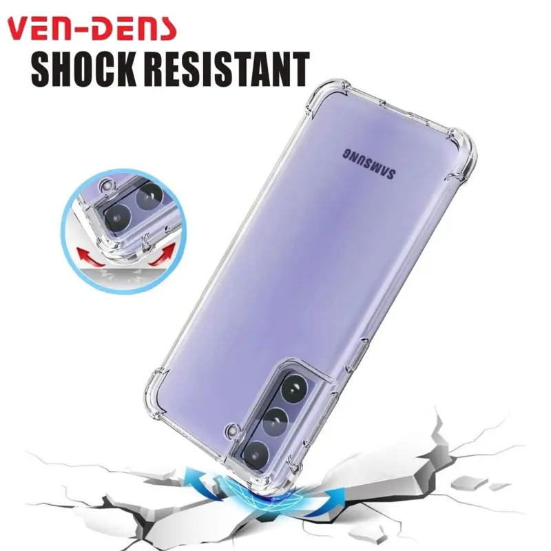 Ven-Dens Samsung Galaxy S22 Ultra / S22+ / S22 TPU Clear Case Protective Cover with Reinforced Corners – Clear Accessories Protection Casing Shockproof Cellphone Smartphone Phonecase Devices Luxury Silicone Transparent Handheld Protective Case Rubber 3