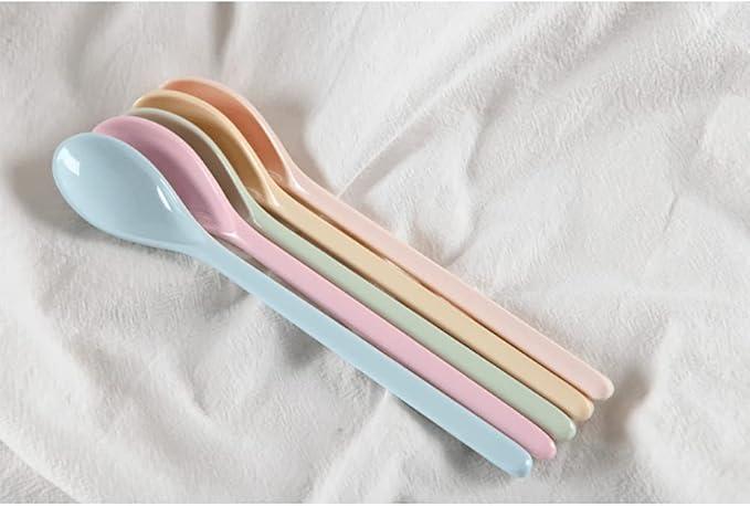 Product Introduction of 5 Pcs Long Handle Melamine Spoons Colorful Coffee Spoons Cocktail Stirring Spoons Yogurt Mixing Teaspoon for Ice Cream Milk , #Cutlery #Tableware 0