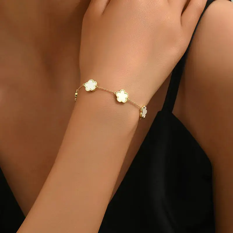 Esmeralda Clover Bracelets / Stainless Steel