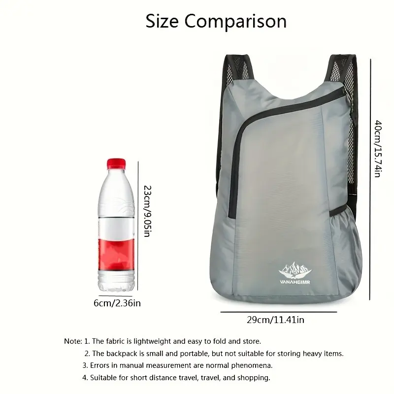 Lightweight 1pc Folding Backpack - Large Capacity Storage for Outdoor Camping and Travel 2
