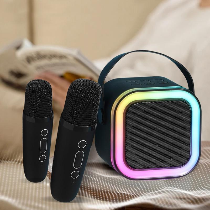Product Introduction of Karaoke Machine Wireless Bluetooth Karaoke Speaker System RGB Light with 2 Microphones for Home Karaoke Singing Speaker Gift 20