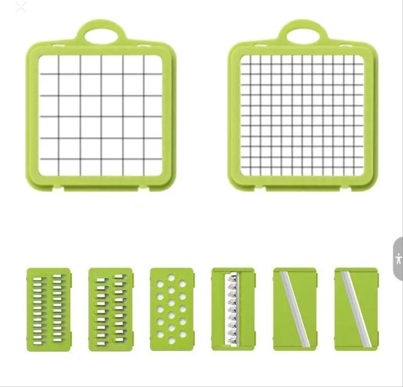 Product Introduction of Malticolor Multi-functional Manual Vegetable Cutter, 1 Set Household Bandle Kitchen Accessories 13 in 1 Vegetable Chopper, Kitchen Mandoline, Vegetable Cutter, Slicer Fruits Dicer, Veggie chopper, Kitchen Gadgets, Useful Kitchen Utensils. 8
