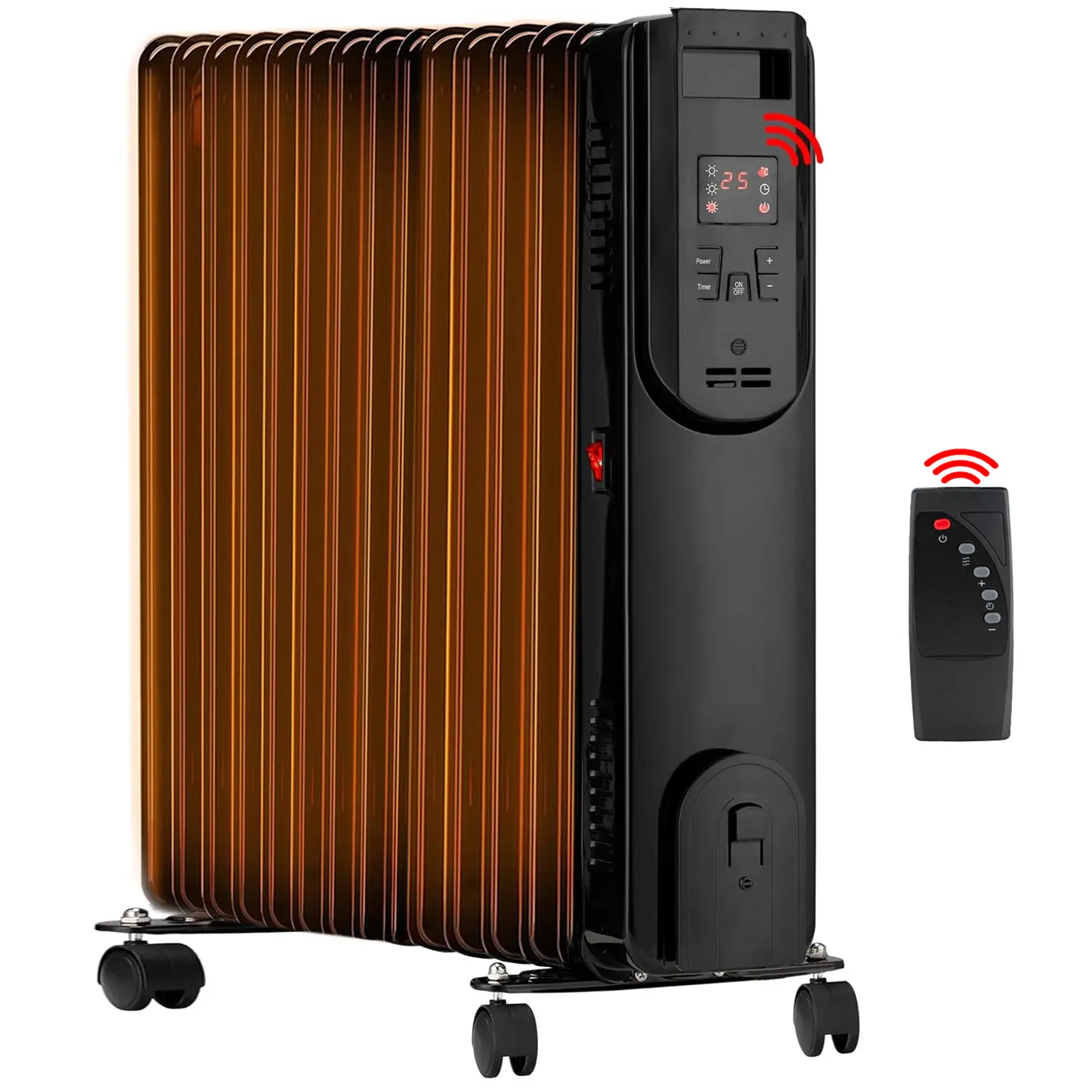 Nyxi 11-Fin Oil-Filled Heater 2500W with Remote Control and 3 Power Settings