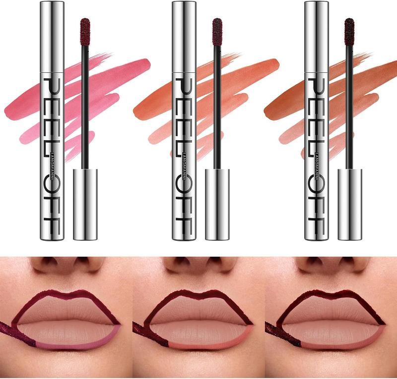 Cilrofelr Peel Lip Liner Set - Rose Shade, Waterproof & Smudge-Proof Matte Lip Liners - 3 Colors Gift Makeup for Girls - Eyeliner, Lipliner 0
