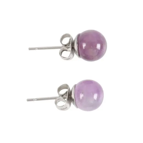 Amethyst Semi Precious Crystal Earrings 2